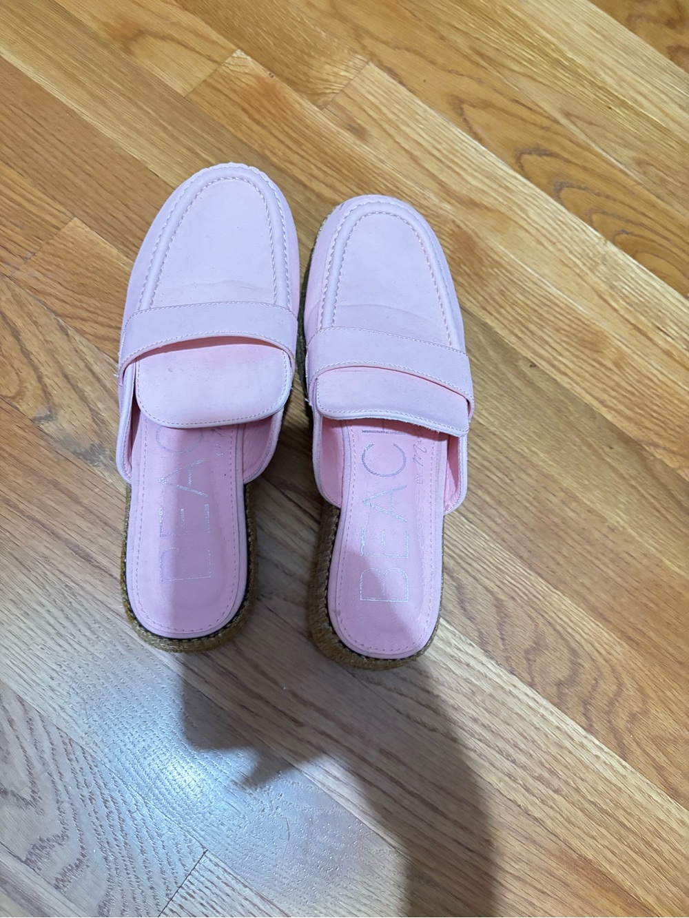 Beach by Matisse Wren Pink Platform Loafer Mules Size 8